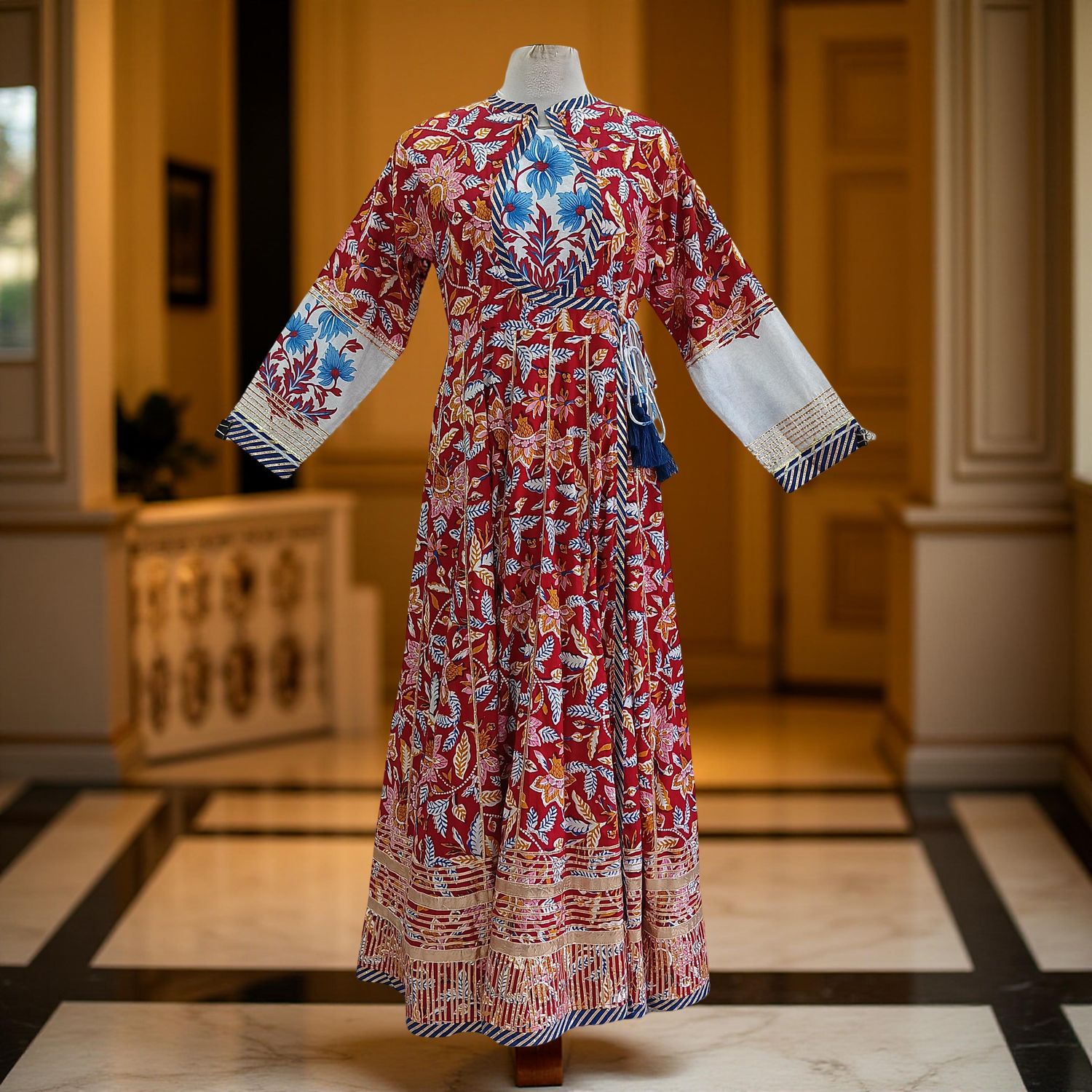 S-M Cotton Jalabiya Dress Najla 01