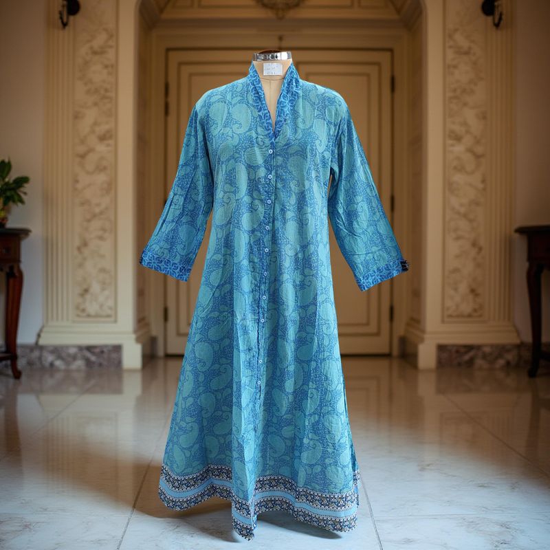 S/M Special Printed Cotton Dress 56&quot; Long Jalabiya