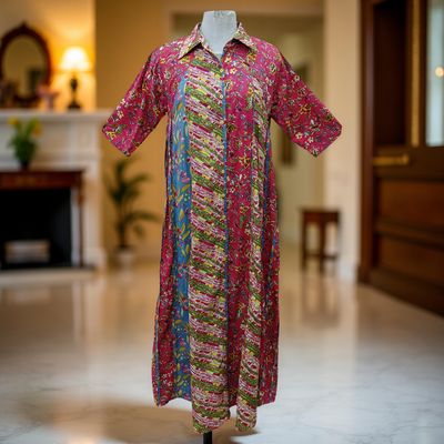 S-M Cotton Jalabiya Dress Skyy 01 New