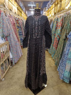 S/M Tulip Printed Cotton Dress 57&quot; Long Jalabiya