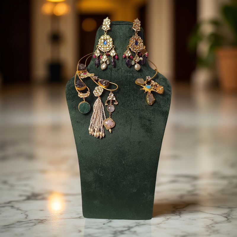 Luxury Kundan Necklace set with Earrings