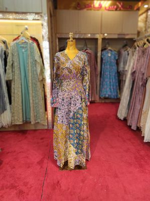 2XL/3XL Musira Printed Cotton Dress 57&quot; Long Jalabiya