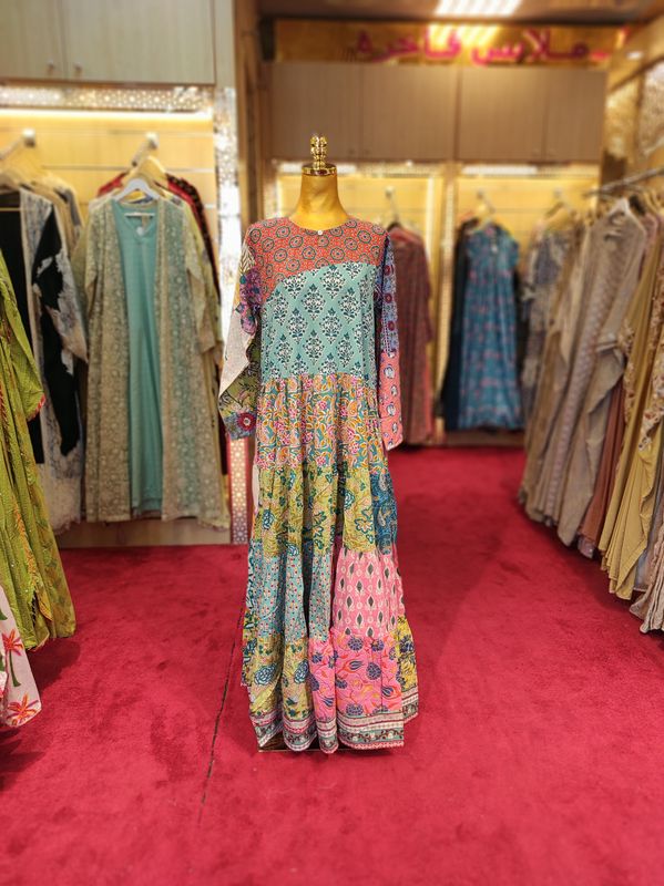 S/M Special Printed Cotton Dress 58&quot; Long Jalabiya