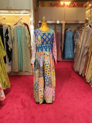2XL/3XL Special Printed Cotton Dress 57&quot; Long Jalabiya