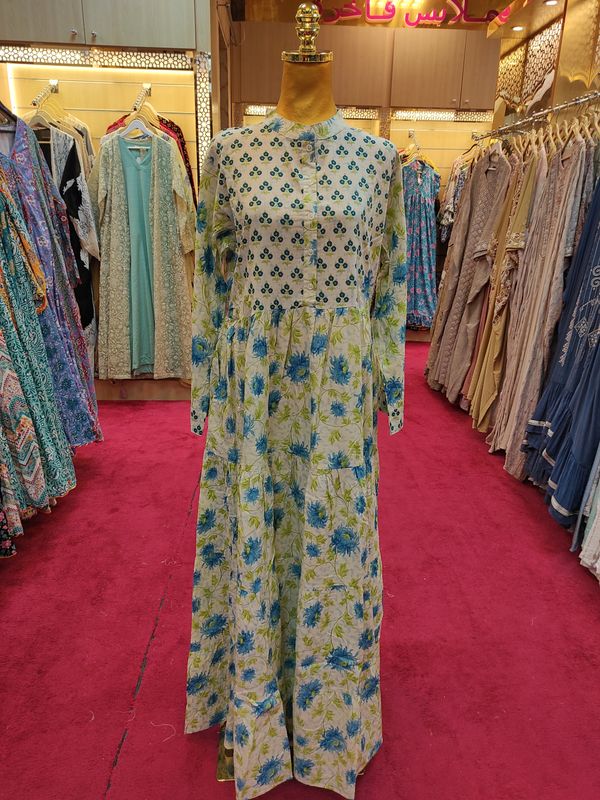 S/M Safia Cotton Dress 57&quot; Long Jalabiya