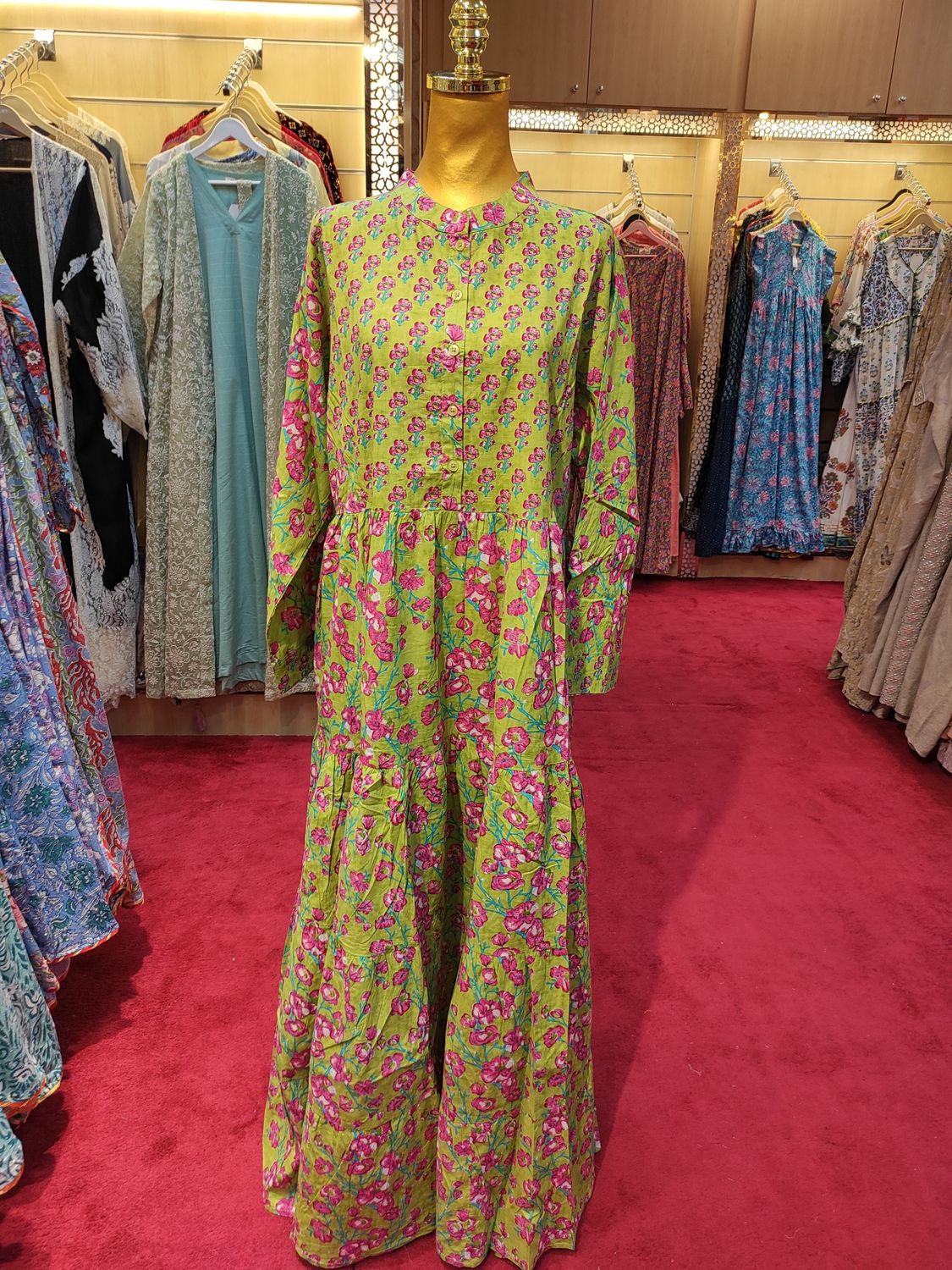 S-M Safia Cotton Dress 57&quot; Long Jalabiya