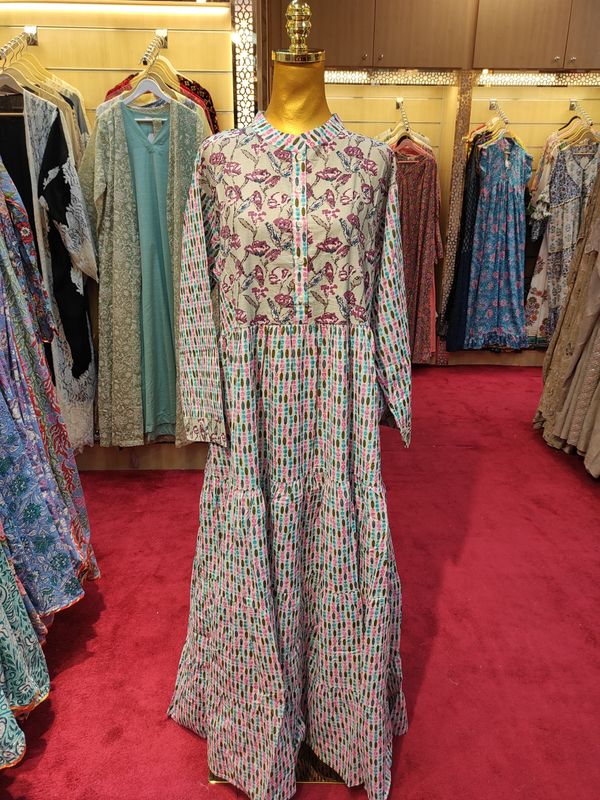 S/M Safia Cotton Dress 57&quot; Long Jalabiya