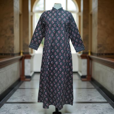 12-13  Year Sofi Printed Cotton Girls Dress 50&quot; Long Jalabiya