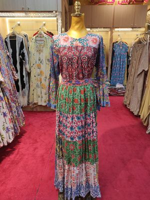 L/XL Special Printed Cotton Dress 57&quot; Long Jalabiya