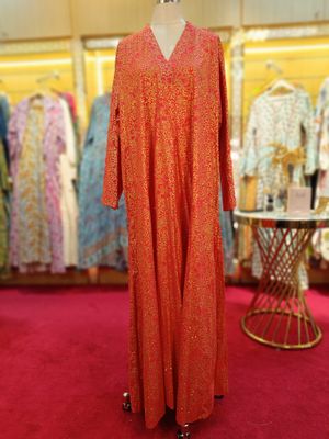 S/M Teena Crystal Cotton Dress 56&quot; Long Jalabiya
