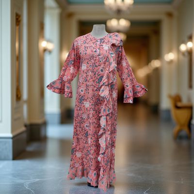 XS/S Princess Printed Cotton Dress 54&quot; Jalabiya