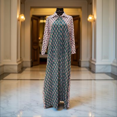 S/M Honey Printed Cotton Dress 57&quot; Jalabiya