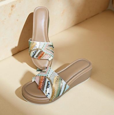 ​Sabah – Handcrafted Indian Style Embellished Heels Size - 38