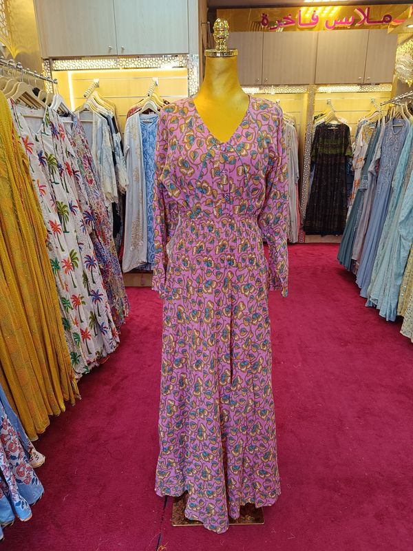 L/XL Mawiya Cotton Dress 57&quot; short sleeve Jalabiya