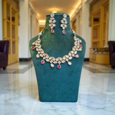 Luxury Kundan Necklace set with Earrings JW43