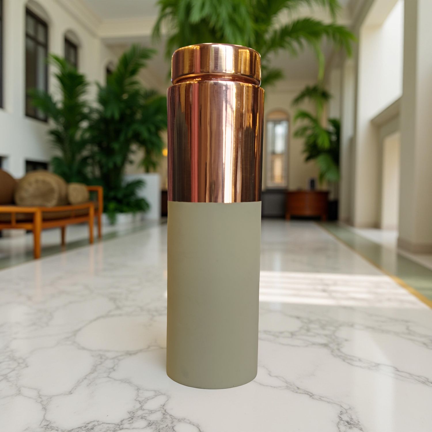 Luxury Cylender Small Silk Brass Bottle 05
