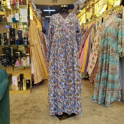 L-XL Fahima Printed Cotton Dress