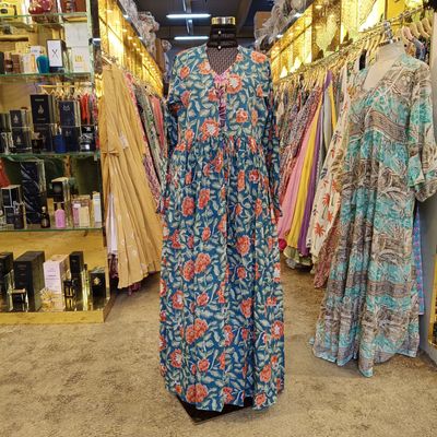 L-XL Fahima Printed Cotton Dress