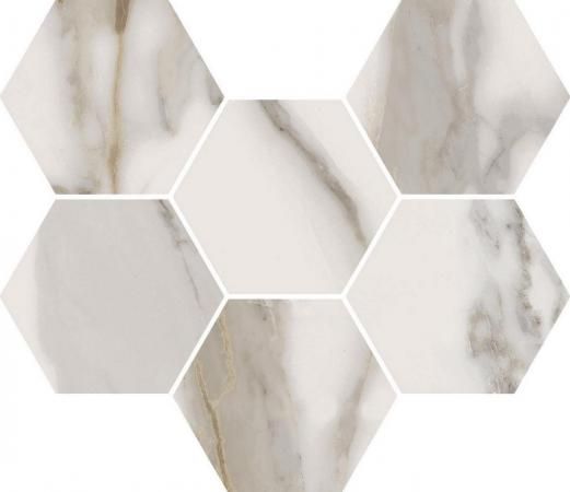 Мозаика Italon Charme Evo Calacatta Mosaico Hexagon 25x29