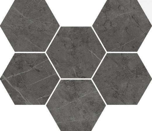 Мозаика Italon Charme Evo Antracite Mosaico Hexagon 25x29