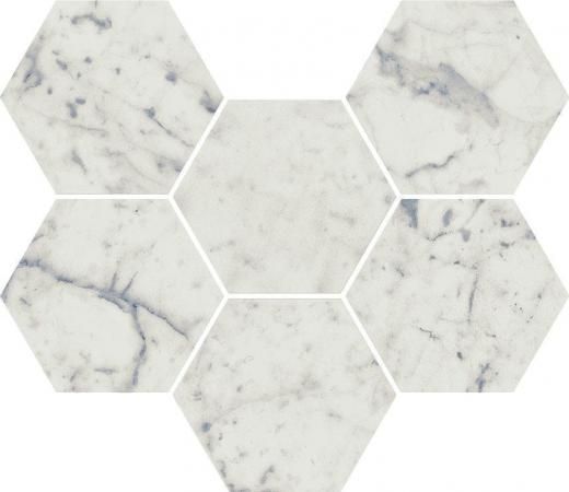 Мозаика Italon Charme Extra Carrara Mosaico Hexagon 25x29