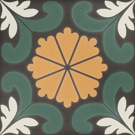 Керамогранит DNA Sync Flower Green 15x15