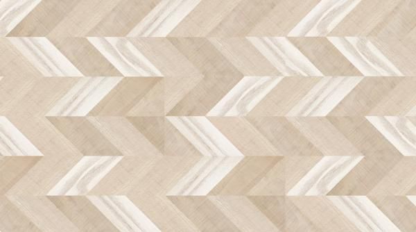 Замковый пробковый пол Chevron Creme