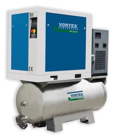 Vortex VOFS TD 2.2кВт 10Атм 270л Винтовой безмасляный компрессор с осушителем