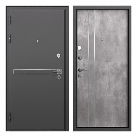 Дверь входная Buldoors Раин левая букле графит - бетон 860х2050 мм