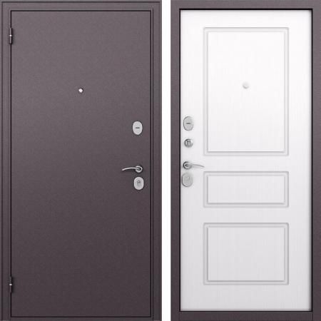 Дверь входная Buldoors Вега левая букле шоколад - ларче белый 860х2050 мм
