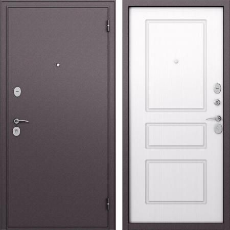 Дверь входная Buldoors Вега правая букле шоколад - ларче белый 860х2050 мм
