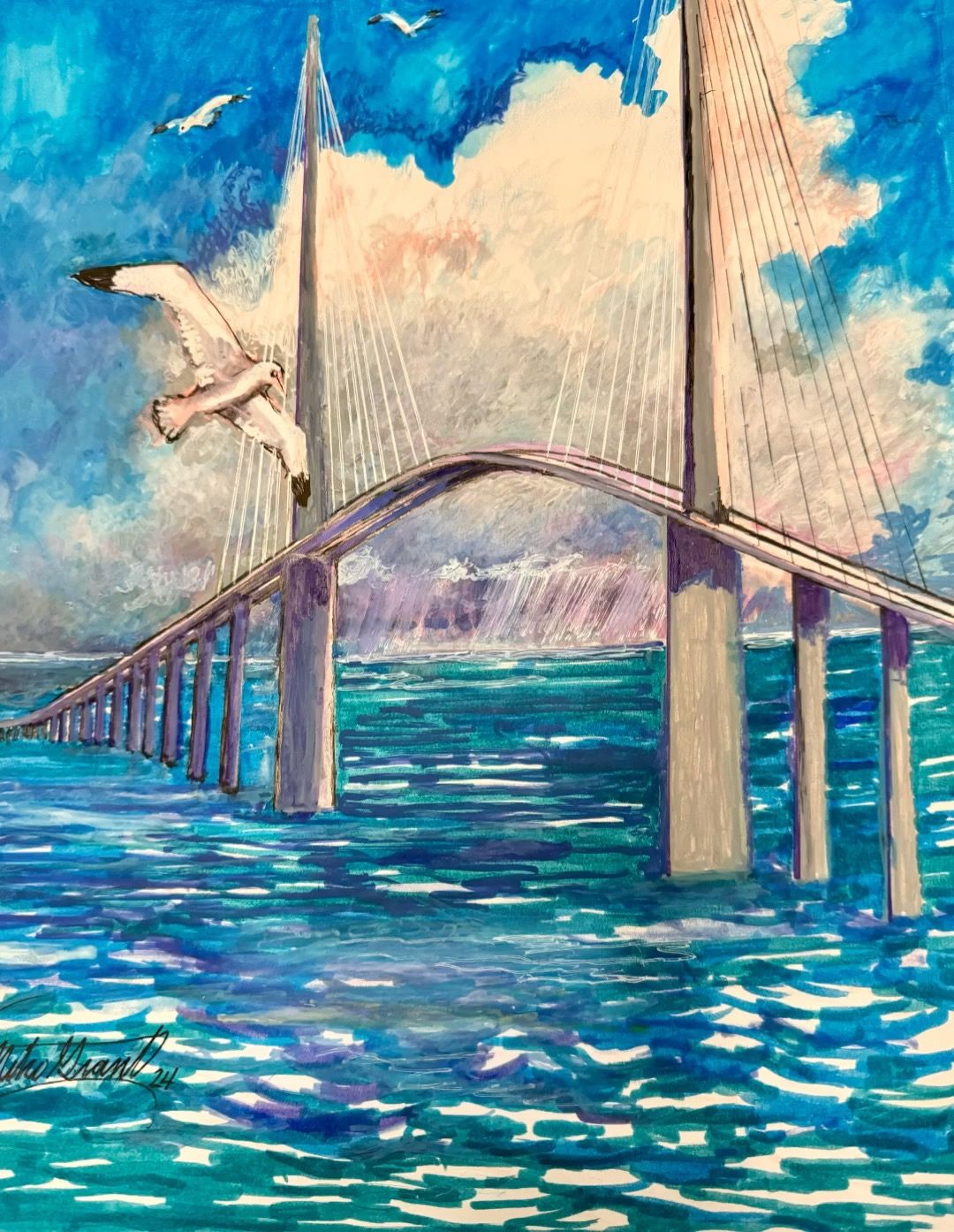 Sunshine Skyway Bridge - Tampa Bay FL
