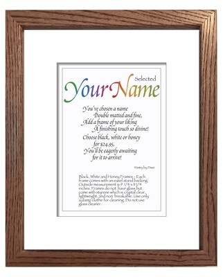 Add a honey frame to your order for only $24.95