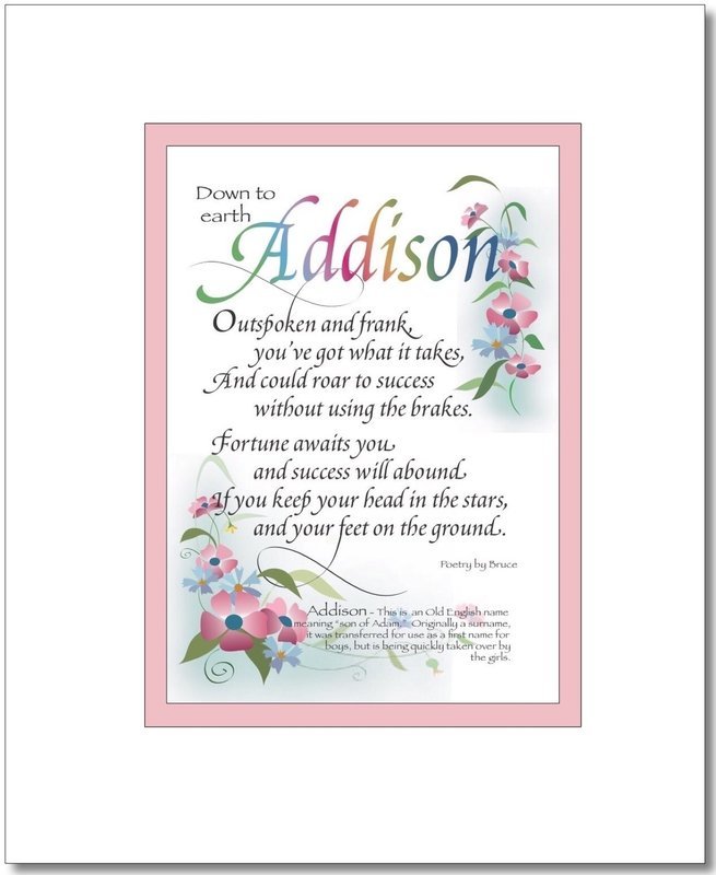 Addison (girl) (A or B)