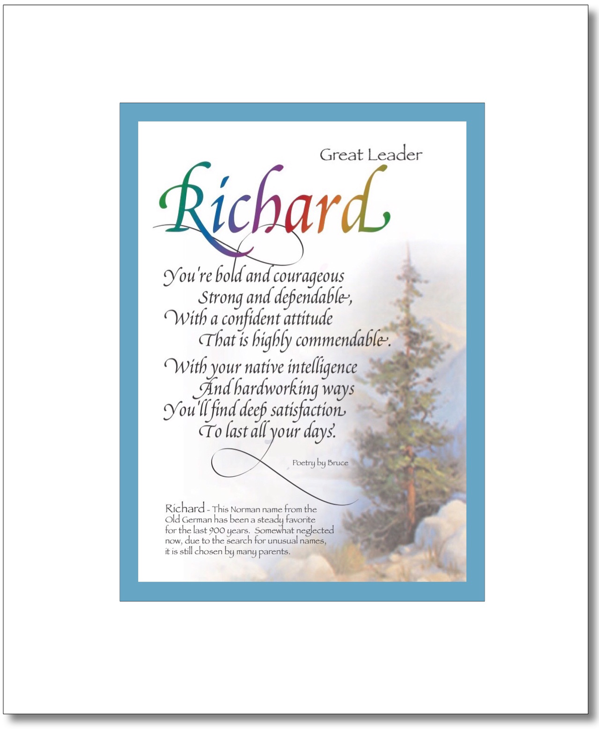 Richard - Ricky Choices: Richard, Rick, Ricky, Find your Name here: Richard
