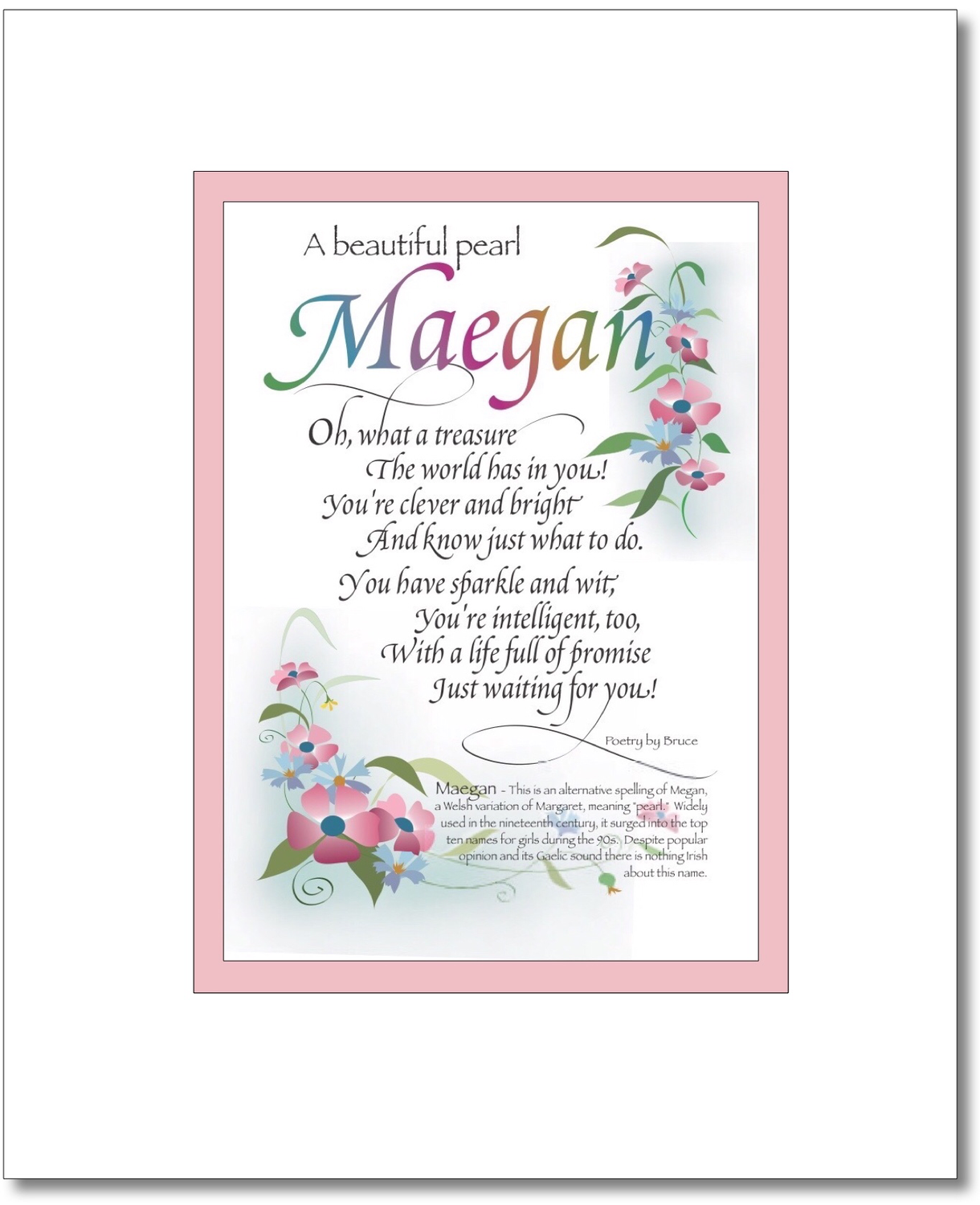 Maegan - Meghann Choices: Maegan, Meagan, Meaghan, Megan, Megann, Meghan, Meghann
