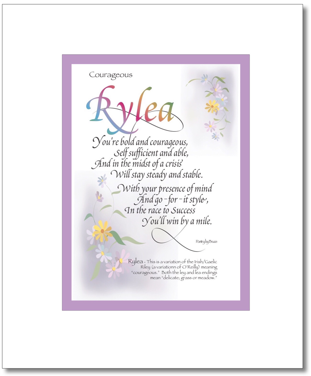 Rylea - Rylun Choices: Rylea, Rylee, Ryleigh, Ryley (girl), Rylie, Rylun, Find your Name here: Rylea