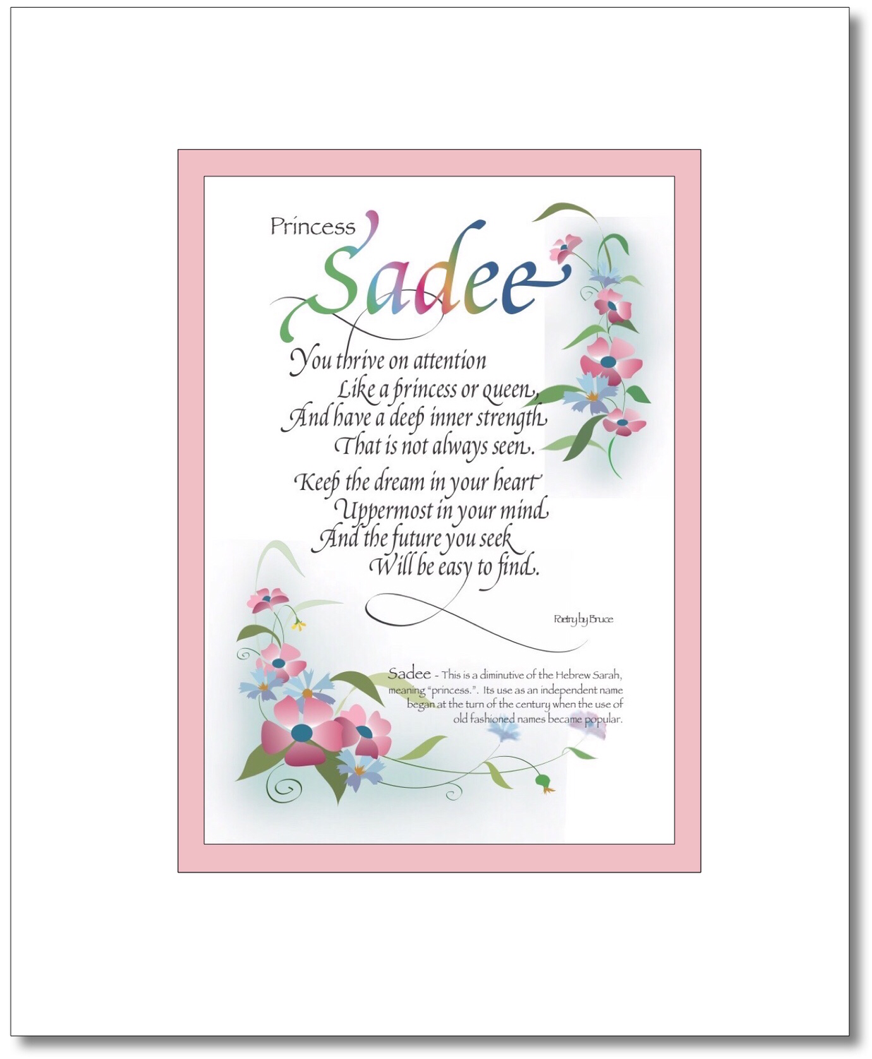 Sadee - Sadye Choices: Sadee, Sadie, Sadye