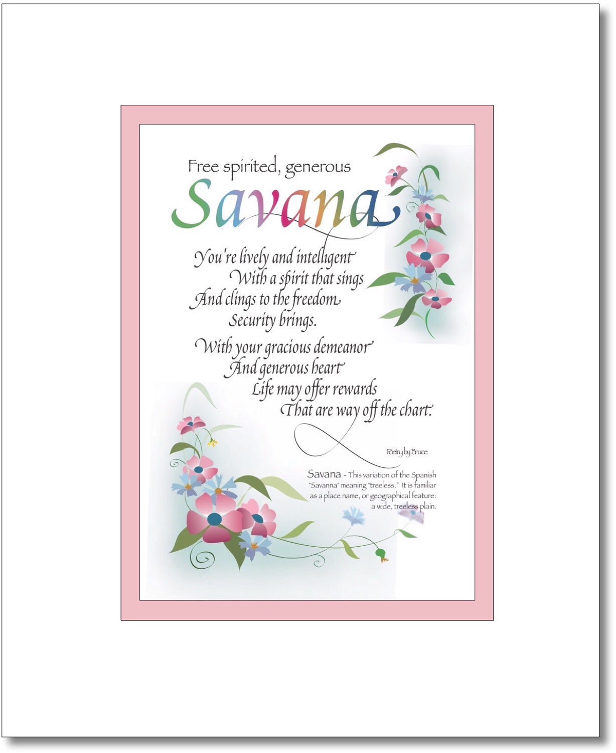 Savana - Savannah Choices: Savana, Savanah, Savanna, Savannah