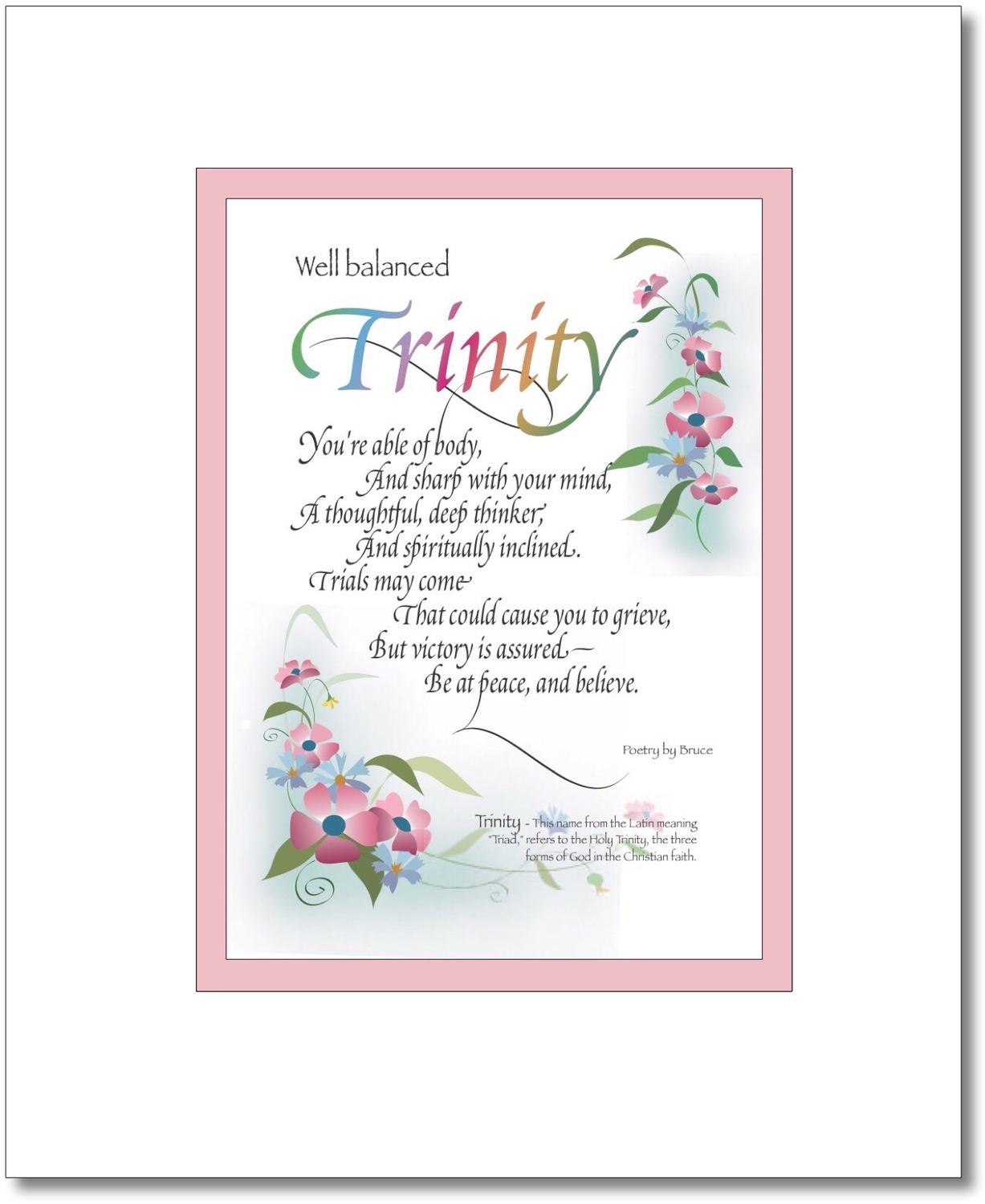 Trinity (A or B), Choose A or B: Trinity (A)