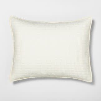 Solid Texture Stripe Pillow Sham - Hearth &amp; Hand™ with Magnolia