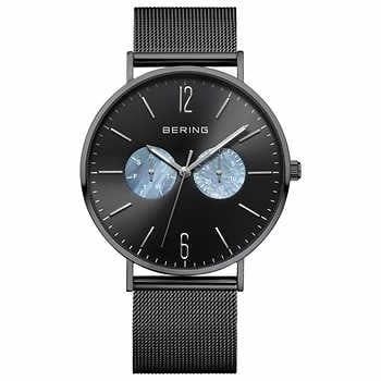 Bering Men&#39;s Polished Black Watch 14240-123 *Grade A