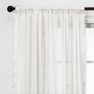 Lace Trim Light Filtering Curtain Panel - Opalhouse™ 42&quot;x84&quot;**
