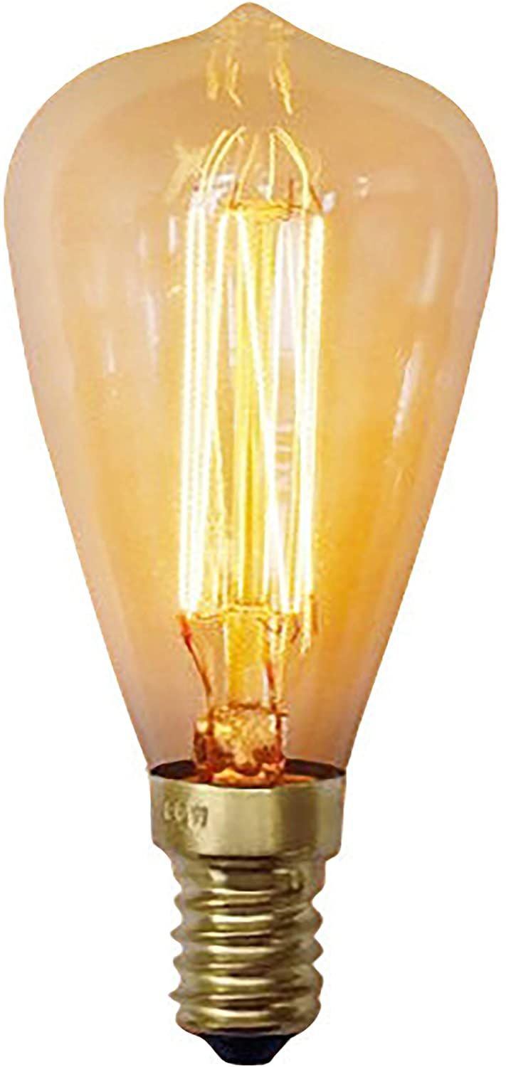 Urbanest Squirrel Cage Incandescents Teardrop Vintage Edison Bulb, E12 Candelabra Base 40W**