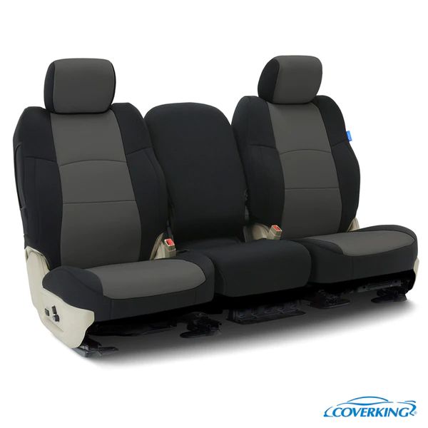 CoverKing Neoprene Custom Seat Covers for Chevrolet Camaro 16-22 Grey/Black Front &amp; Rear