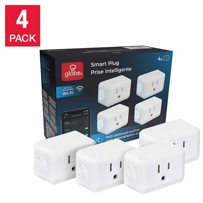 GLOBE WIFI SMART PLUGS 4PK