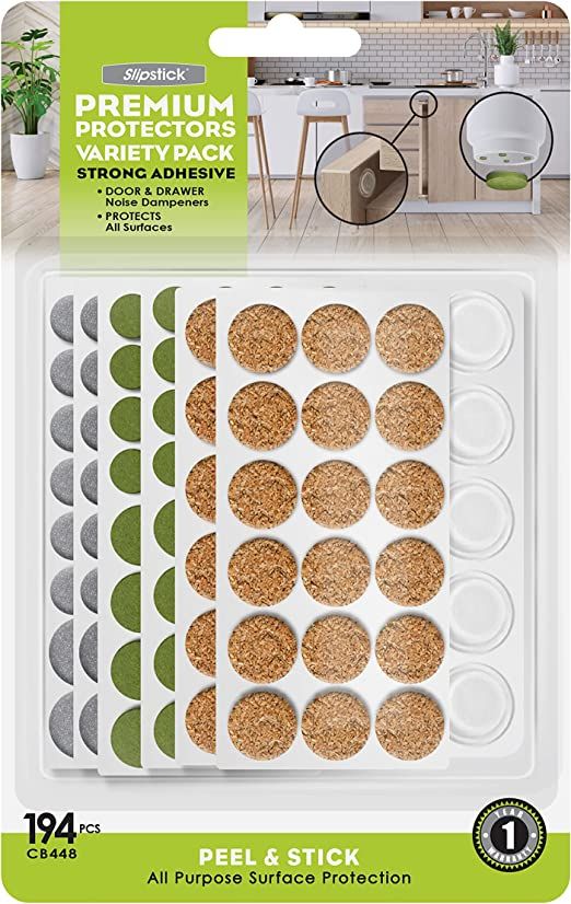 Slipstick Premium Adhesive Protector Pads Variety Pack (194 Piece) CB448