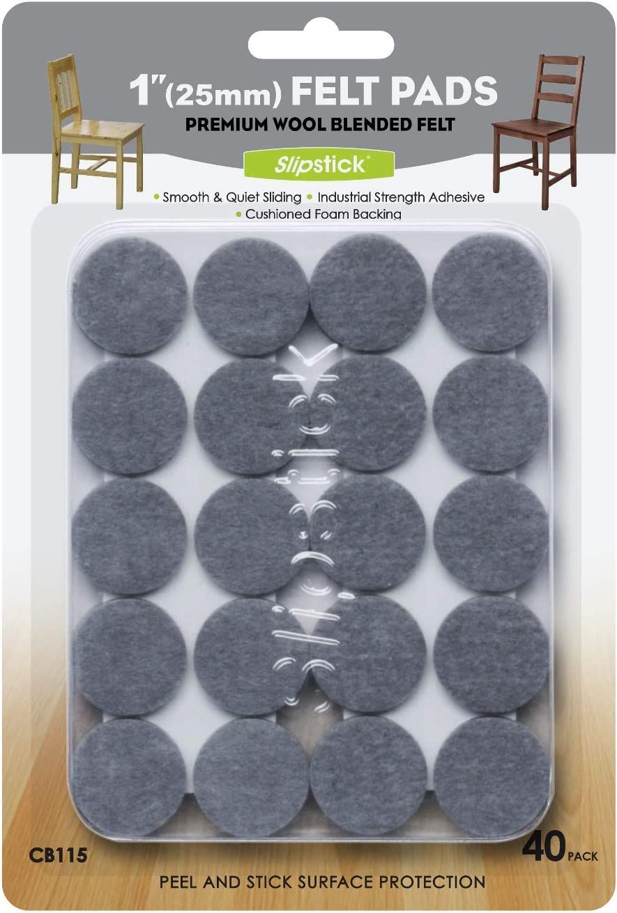 Slipstick Premium Wool Felt Furniture Pads/Floor Protectors CB115