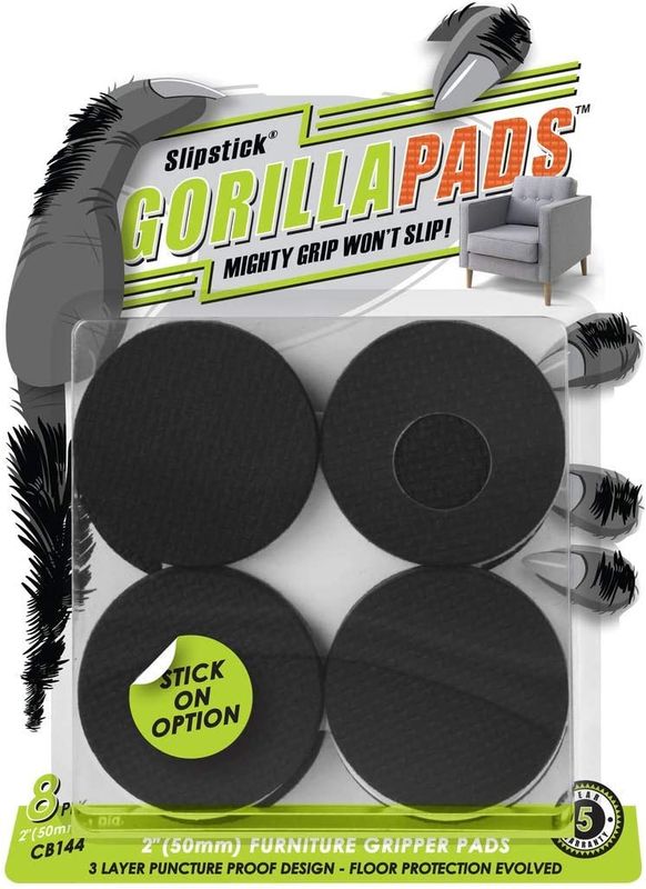 Slipstick GorillaPads CB144 50mm Non Slip Furniture Pads/Grippers (Set of 8)