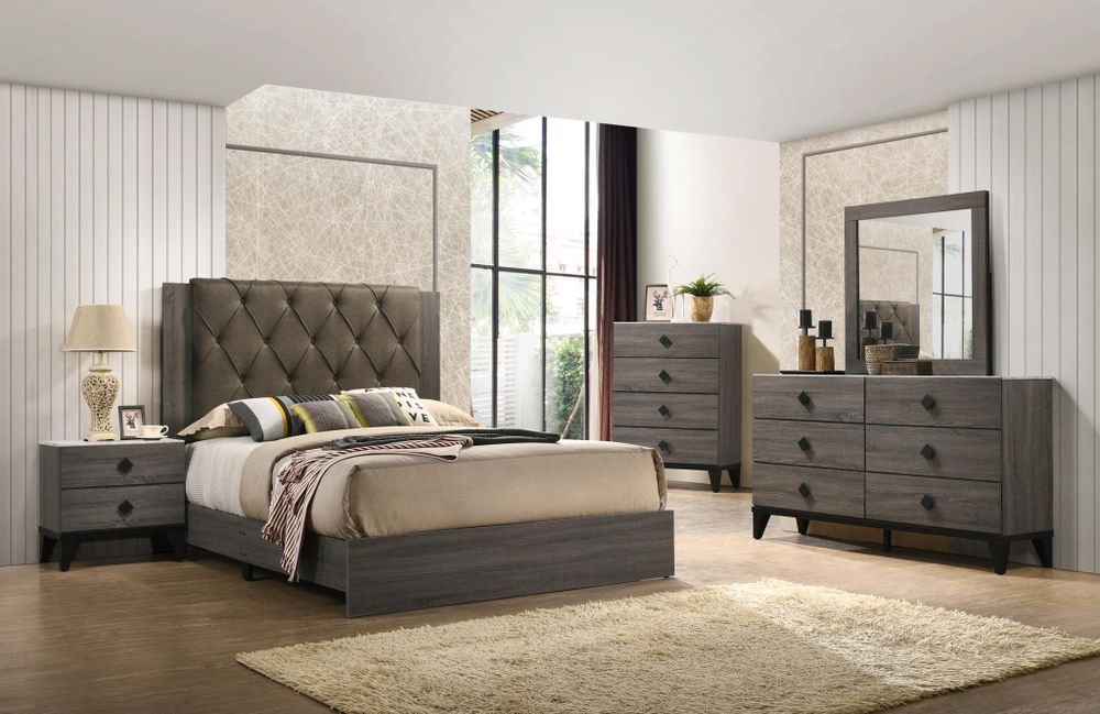 Minhas Penrith Nightstand - Charcoal